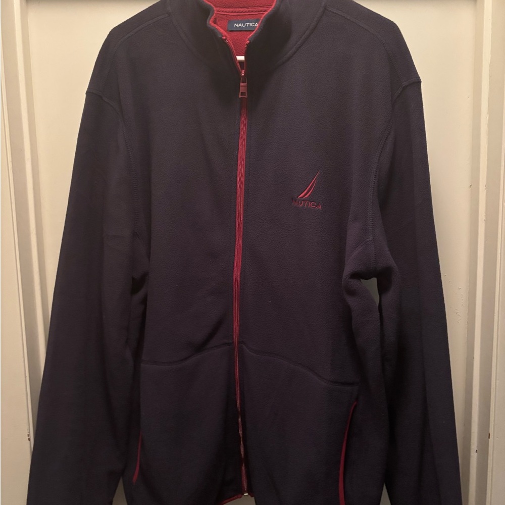 Nautica Dark Blue Jacket with Red Trim